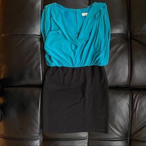 Turquoise dress & Michael Kors Purple dress